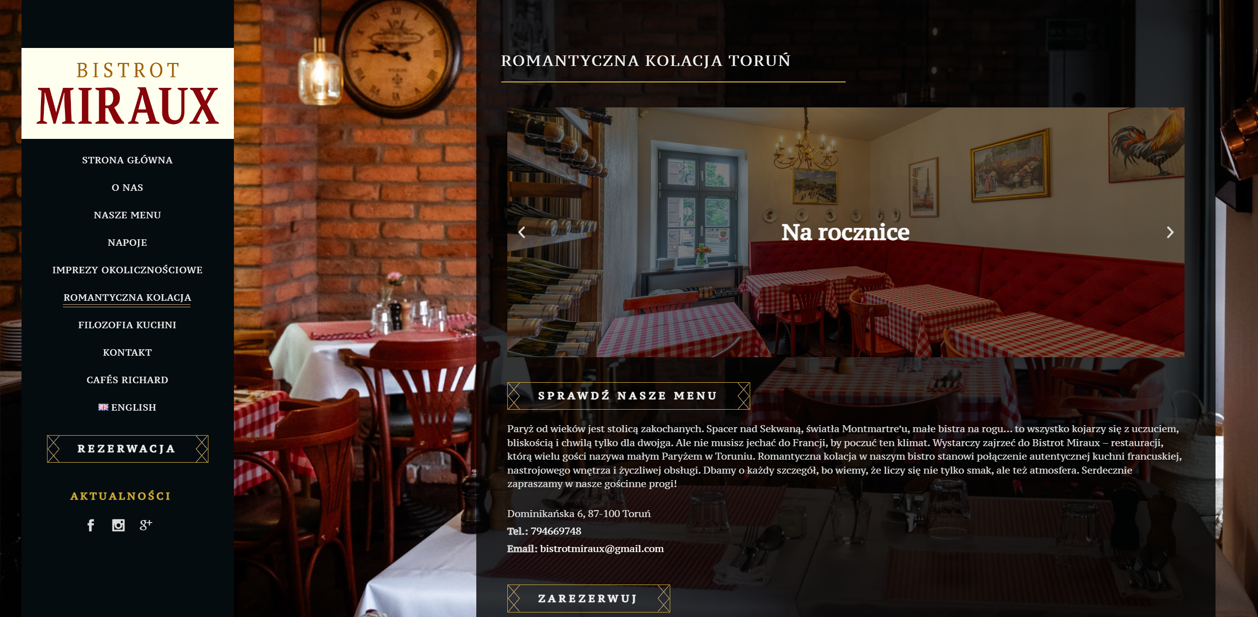 Romantyczna kolacja w Toruniu - jak wybrać idealne miejsce na wyjątkowy wieczór we dwoje?