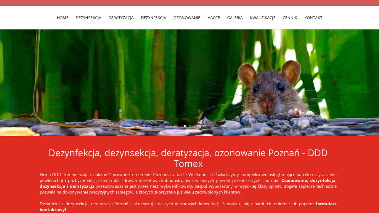 DDD Tomex - dezynfekcja, dezynsekcja, deratyzacja, ozonowanie